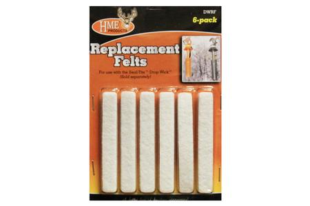 DROP WICK REPLACEMENT FELTS 6 PACK