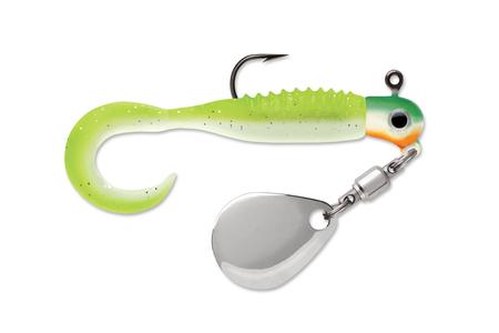 CURL TAIL SPIN JIG GREEN ORANGE GLOW