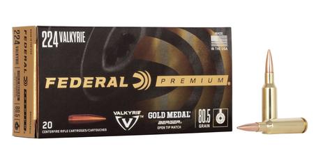 Federal 224 Valkyrie 80.5 gr Gold Medal Berger Hybrid 20/Box