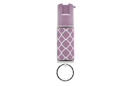 SABRE DESIGNER LABEL PEPPER SPRAY WITH KEY RING - DUSK PINK QUATREFOIL