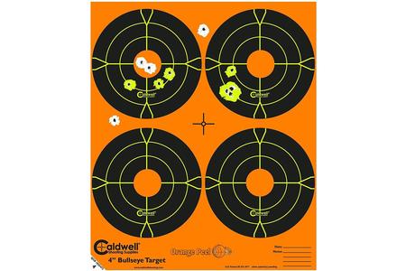 ORANGE PEEL 4 IN BULLS-EYE 5 SHEETS