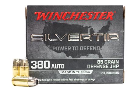 WINCHESTER AMMO 380 Auto 85 gr Jacketed Hollow Point Silvertip 20/Box