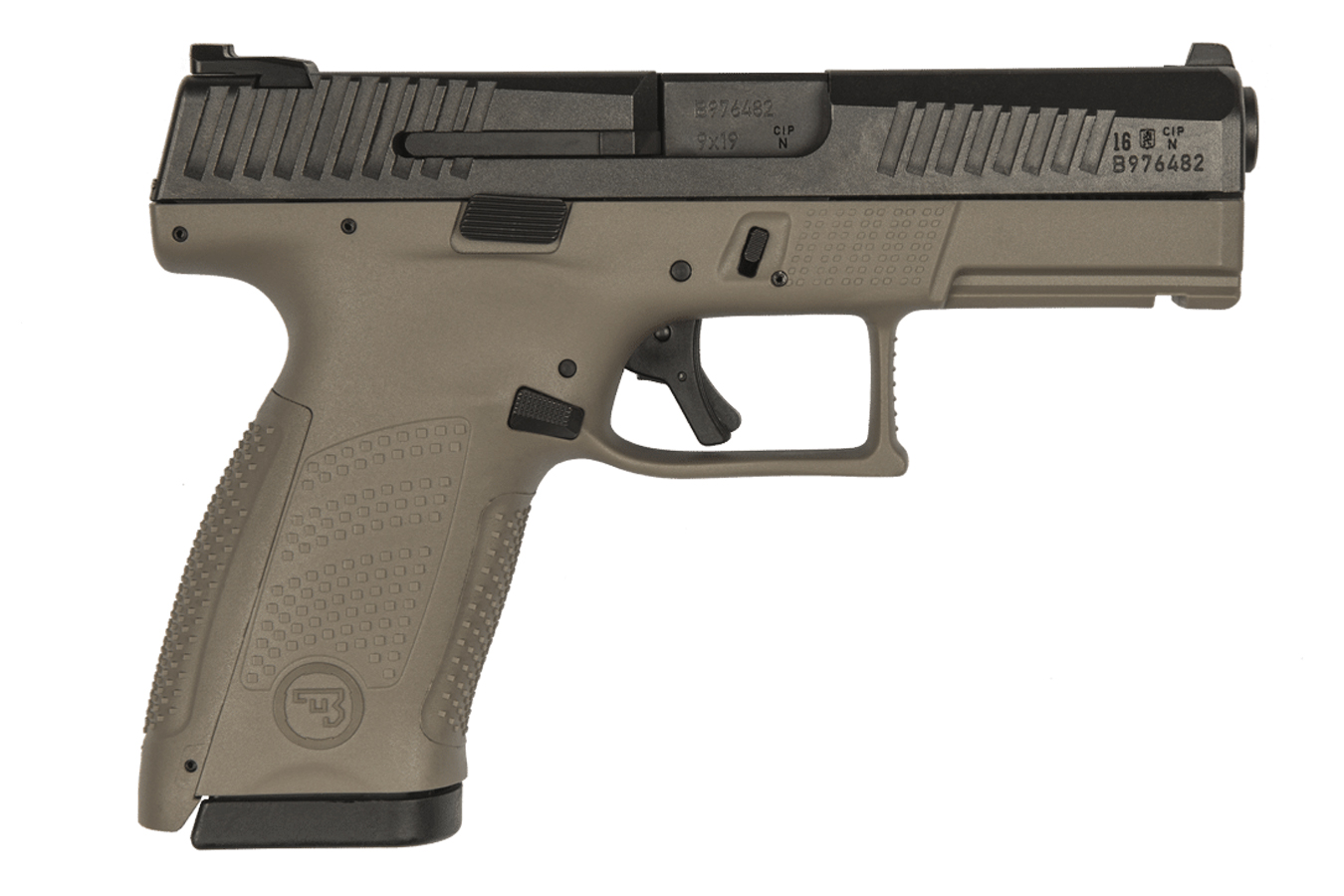 CZ P-10 Compact 9mm Striker-Fired Pistol with Faded Dark Earth Frame