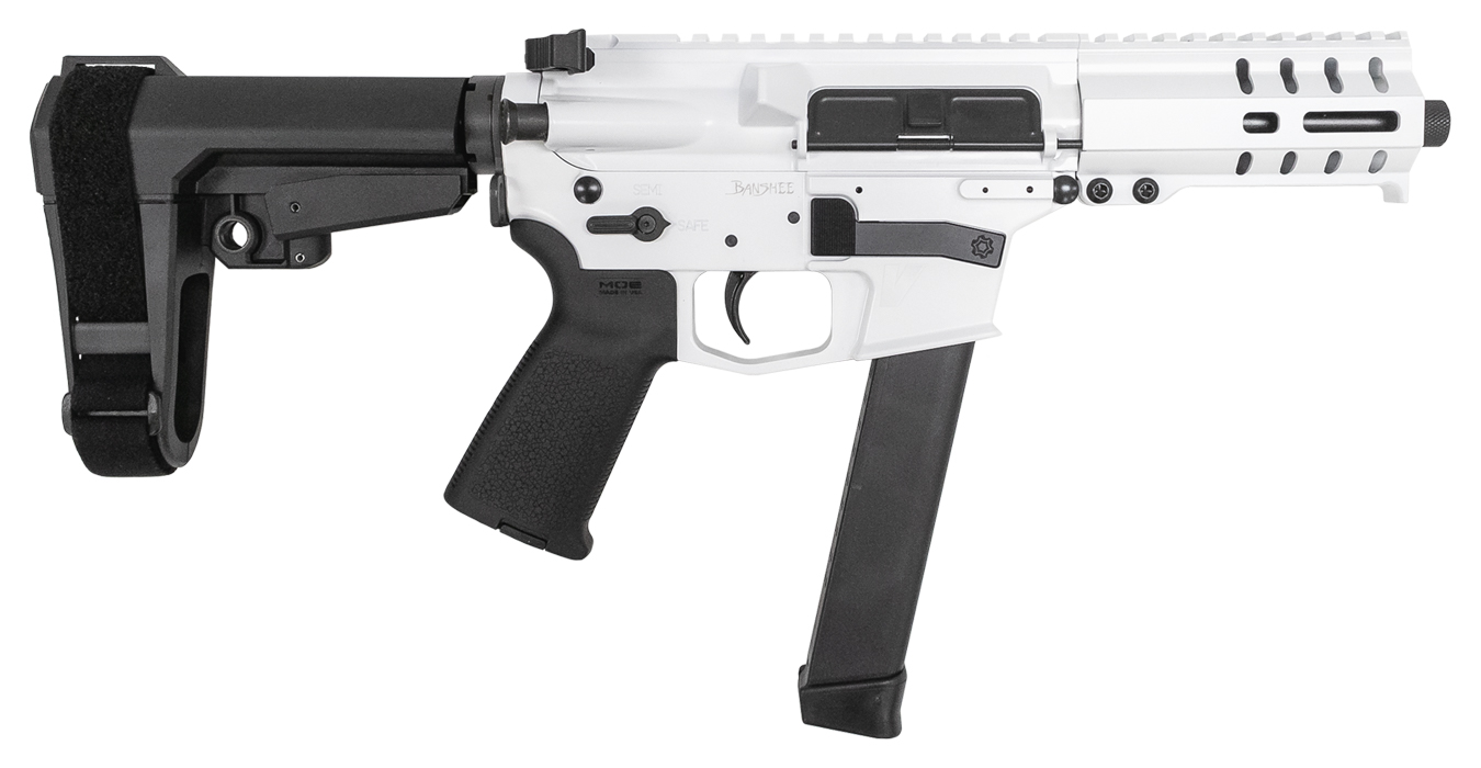 CMMG Banshee 300 MkGs 9mm AR Pistol With Stormtrooper White Cerakote ...