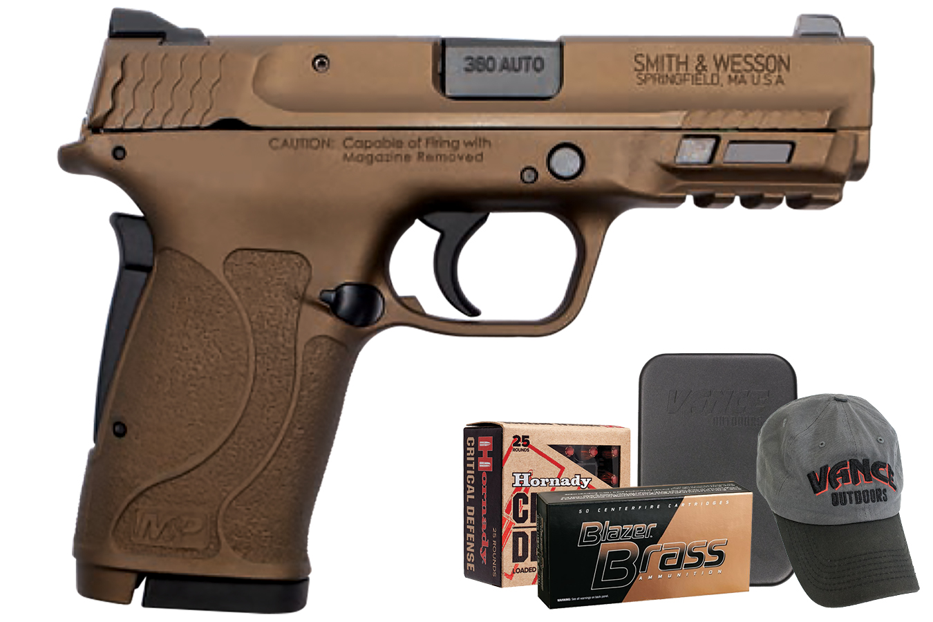 Smith And Wesson Mp 380 Ez Shield 380 Acp Fde Nms Pistol With Ammo