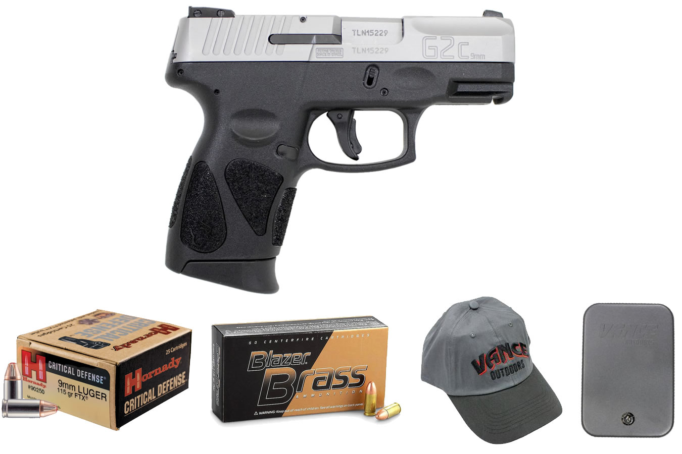 Taurus G2c 9mm Sub Compact Pistol With Stainless Slide With Ammo Package Vance Outdoors 4582