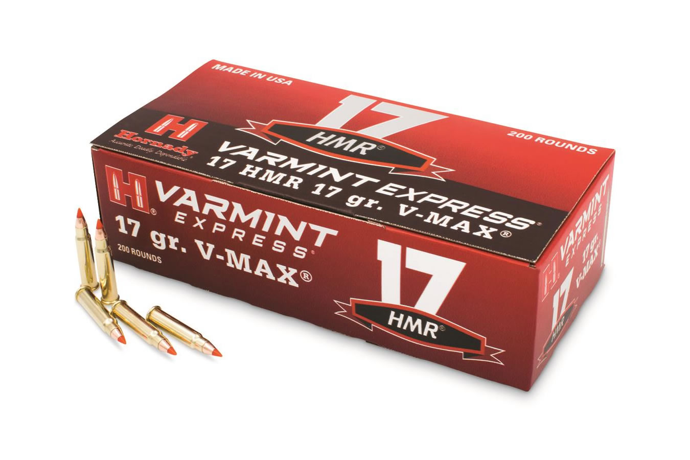 Hornady 17 HMR 17 gr VMAX Ballistic Tip 200/Box Sportsman's Outdoor