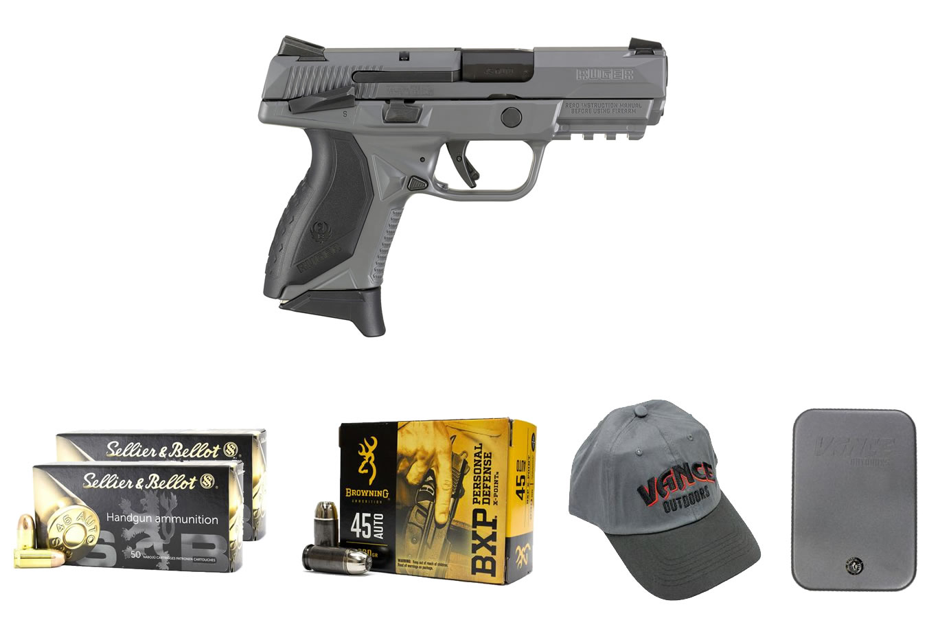 Ruger American Compact 45 Acp Gray Pistol With Ammo Package Vance Outdoors