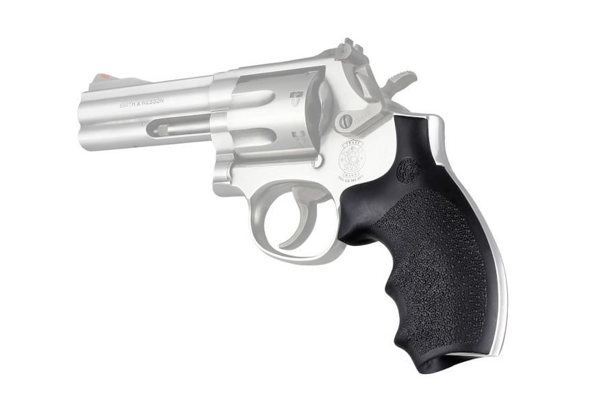 Hogue Smith and Wesson K or L Frame Round Butt Rubber Bantam Style Grip Black