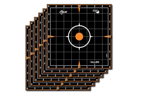 ALLEN COMPANY EZ AIM ADHESIVE SPLASH SIGHT-IN GRID 8IN X 8IN, 6-PACK