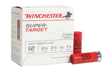 Winchester 12 ga 2-3/4 Inch 1-1/8 oz #7.5 Shot Super Target 25/Box