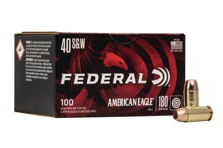 Federal 40SW 180 gr Full Metal Jacket American Eagle Value Pack 100/Box