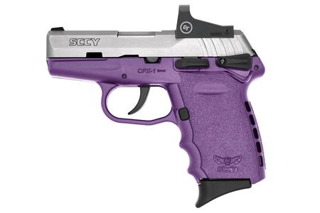 CPX1 9MM PURPLE FRAME SILVER SLIDE RED DOT 