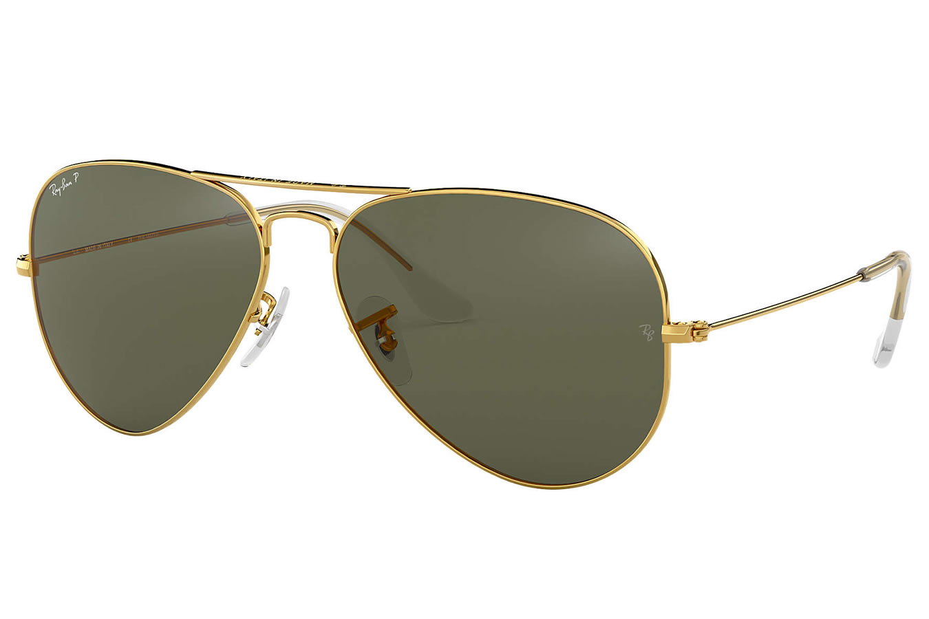 Ray Ban Aviator Classic Sunglasses With Polished Gold Frames And 