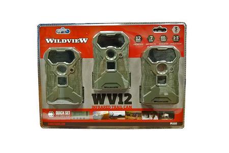 WILDVIEW 12MP INFRARED TRAIL CAMERA, 3-PACK
