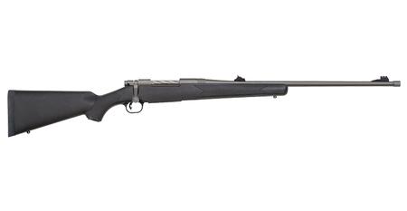 MOSSBERG PATRIOT 338 WIN MAG 24 IN THREADED FLUTED BBL BLACK SYNTHETIC STOCK