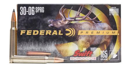 Federal 30-06 Springfield 165 gr Swift Scirocco II 20/Box