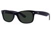 RAY BAN NEW WAYFARER CLASSICS WITH GLOSS BLACK FRAME AND GREEN POLARIZED LENSES