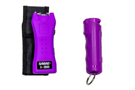 SABRE PURPLE STUN GUN AND PEPPER SPRAY COMBO