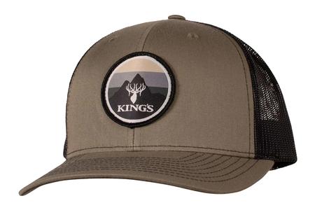 KINGS LOGO PATCH SNAPBACK - LODEN/BLACK WITH MOUNTAIN SUNSET PATCH