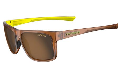 SWICK WITH CARAMEL/NEON FRAMES AS BROWN POLARIZED LENSES