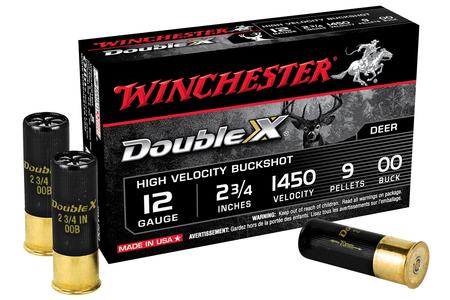 Winchester 12 GA 2 3/4 Inch 9 PLT 00 Buck Double X 5/Box