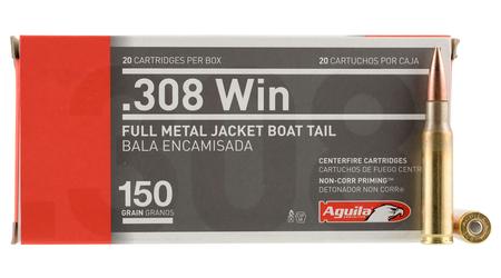 AGUILA 308 Win 150 gr FMJ-Boat Tail 20/Box