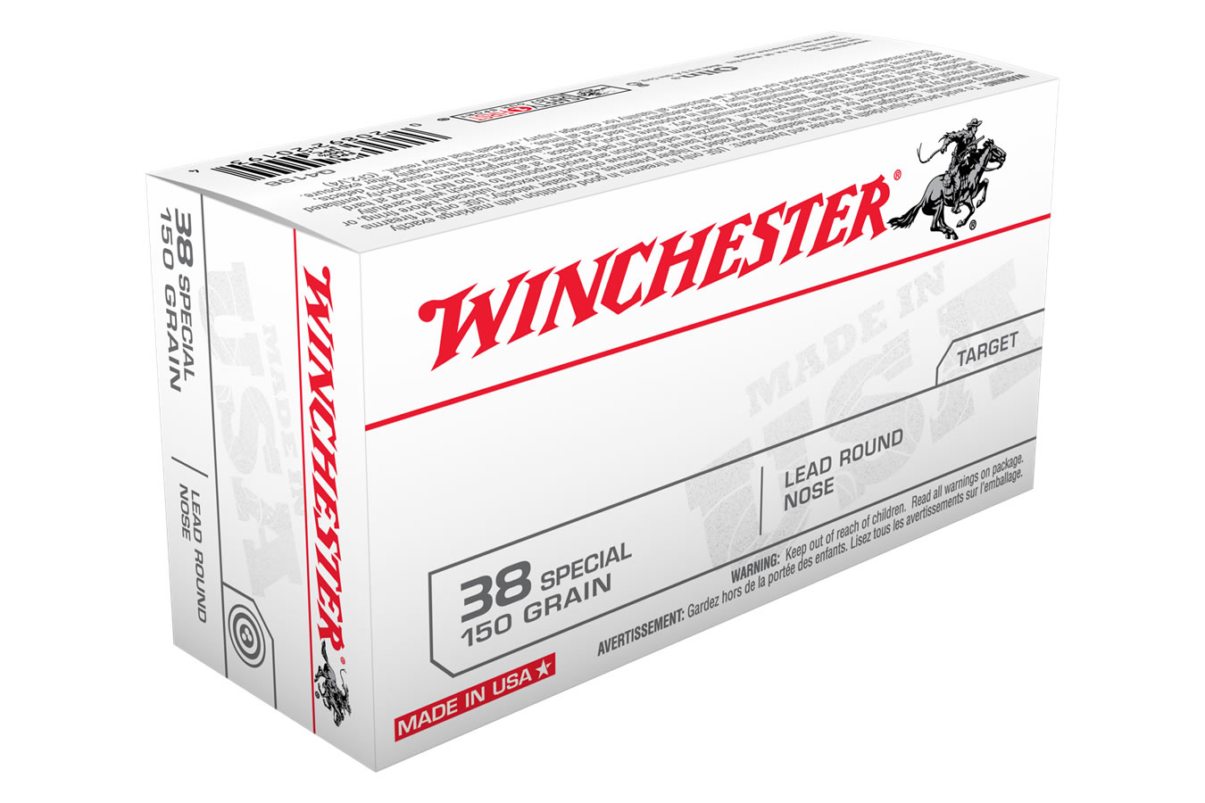 Winchester 38 Special 150 gr Lead Round Nose Super X 50/box