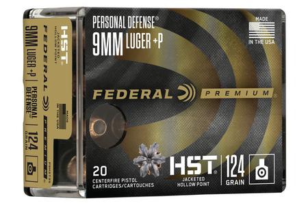 Federal 9mm+P 124 gr JHP HST Personal Defense 20/Box