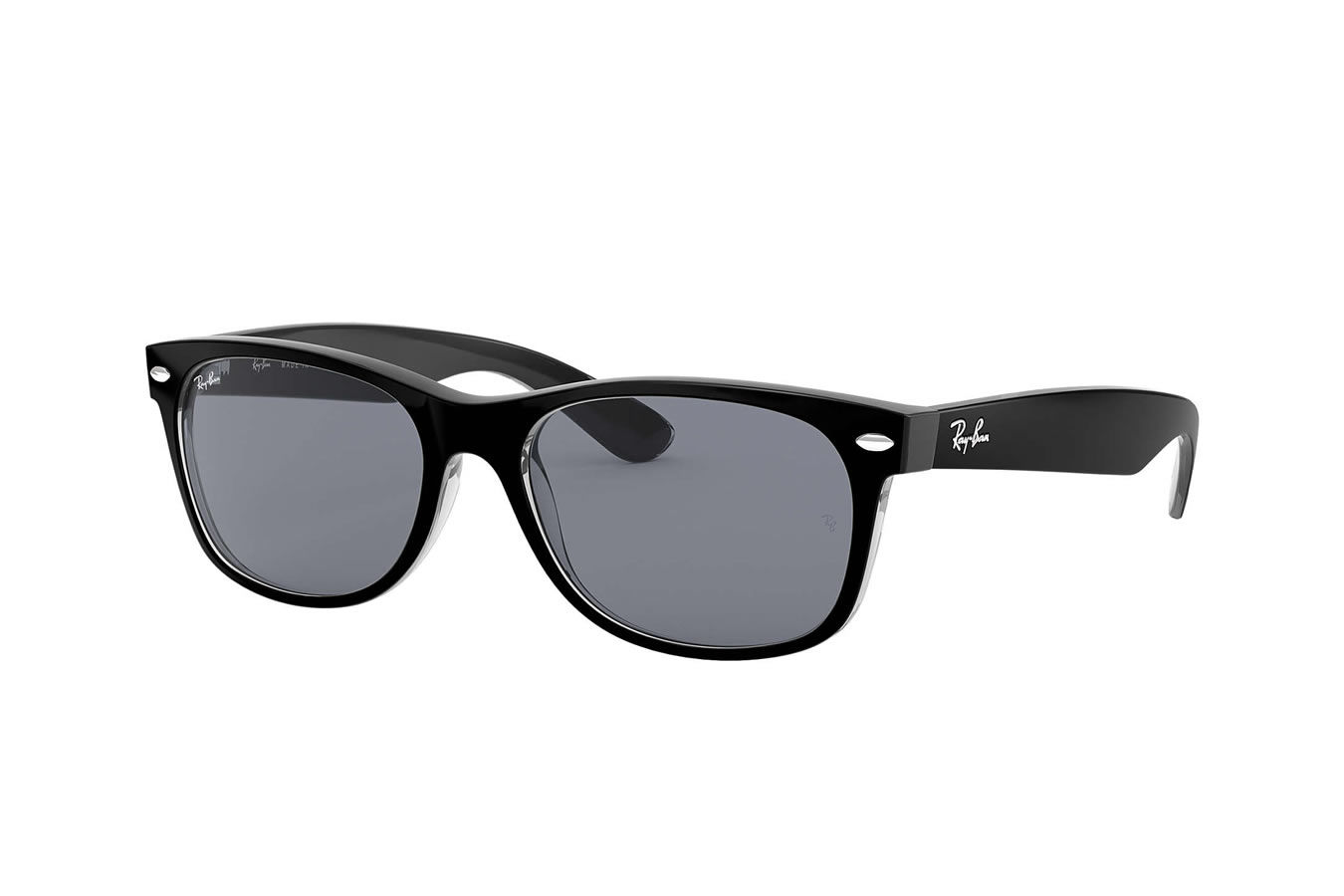 RAY BAN WAYFARER CLASSIC WITH BLACK FRAME AND BLACK TRANSPARENT LENSES