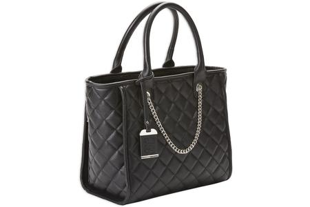 QUILTED TOTE STYLE NYLON PURSE