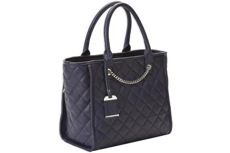 QUILTED TOTE STYLE NYLON PURSE