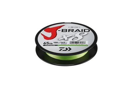 J-BRAID X 8 65LB. CHARTREUSE 330YD.