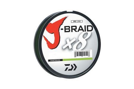 J-BRAID X8 15LB. CHARTREUSE 300YDS.