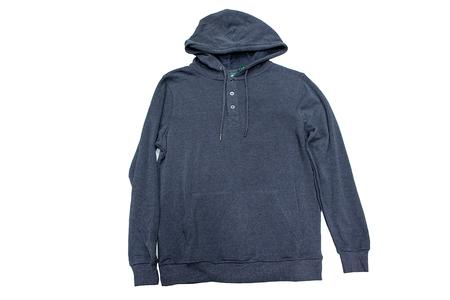 HOODED HENLEY LS SHIRT