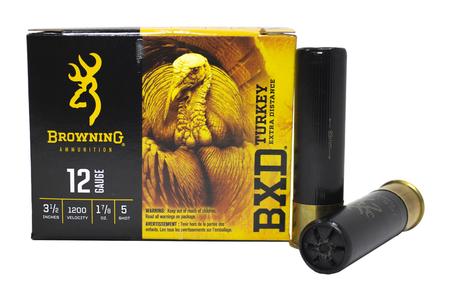 BROWNING AMMUNITION 12 Gauge 3-1/2 In 1-7/8 oz 5 Shot BXD Turkey Extra Distance 10/Box