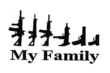 3X10 MY GUN FAMILY VINYL STICKER