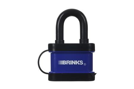 BRINKS WEATHER RESISTANT COATED LAM STEEL LONG PADLOCK 1 9/16 INCH