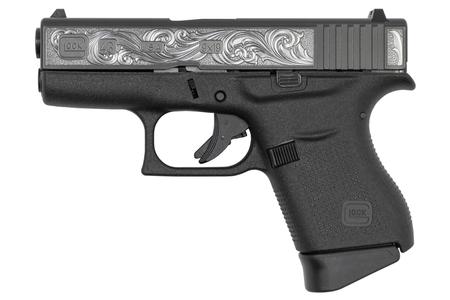 43 9MM SINGLE STACK PISTOL WITH CUSTOM ENGRAVED SLIDE (MADE IN THE USA)
