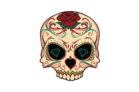 6X8 SUGAR SKULL STICKER