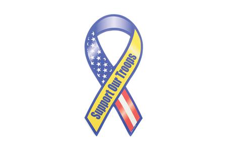 5X9 SUPPORT OUR TROOPS RIBBON MAGNET