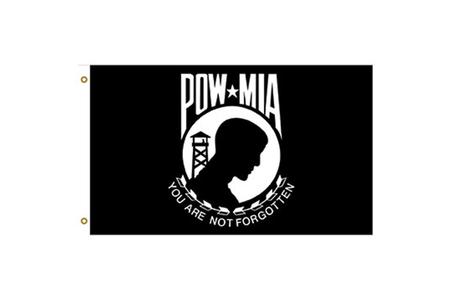 POW MIA BLACK AND WHITE FLAG