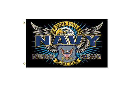 MISSION FIRST NAVY FLAG