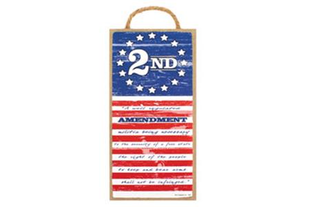 2ND AMENDMENT DISTRESSED FLAG WALLSIGN