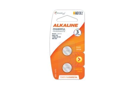 BUTTON CELL ALKALINE AG13 2 PK