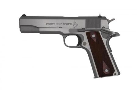 COLT 1911 CLASSIC 45 ACP STAINLESS PISTOL WITH WOOD GRIPS