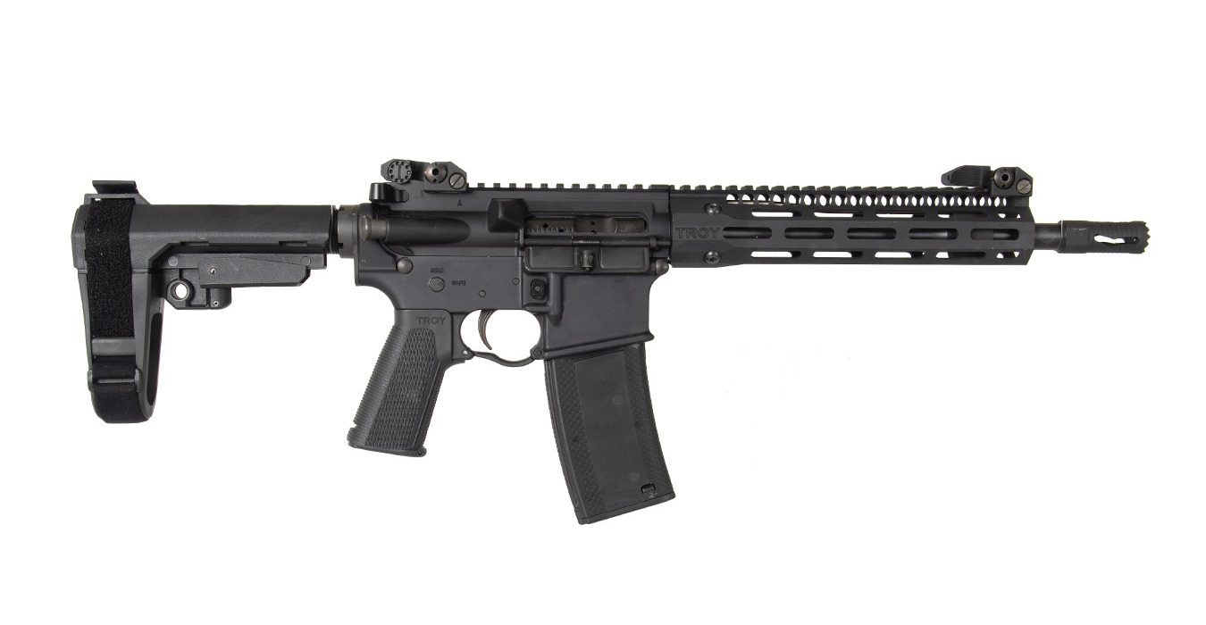 Troy A4 5.56mm Semi-Automatic AR-15 PIstol with SBA3 Pistol Brace ...