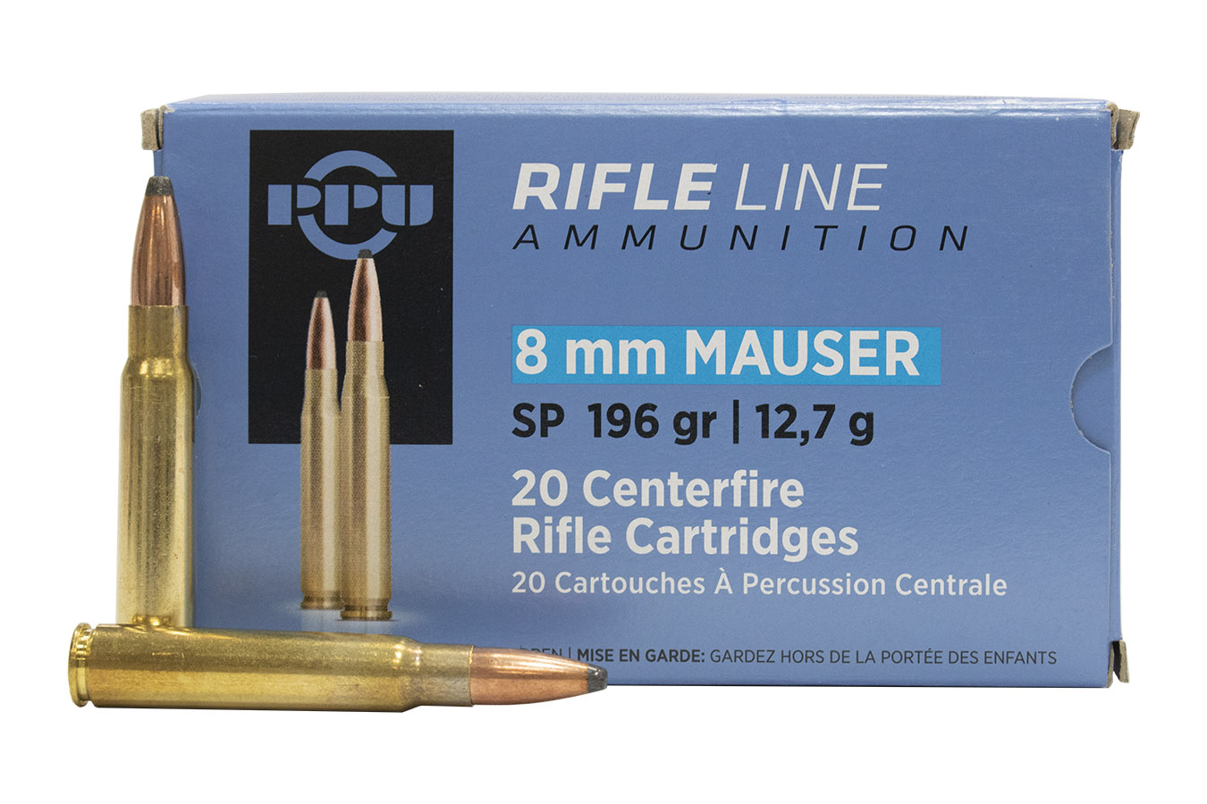 Ppu 8mm Mauser 196 gr Soft Point Metric Rifle 20/Box