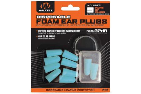 10 COUNT 30 DB EAR PLUGS W/CARRYING CASE 