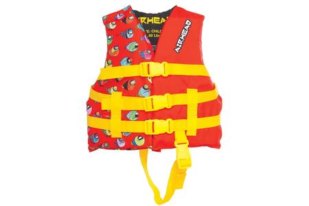 AIRHEAD CRAYON FISH VEST CHILD RED